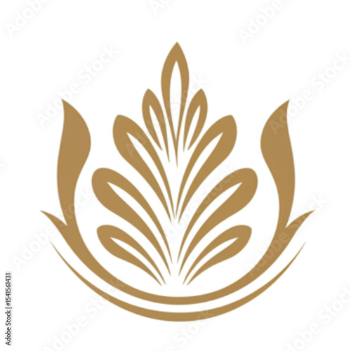 Elegant gold floral design perfect for logos branding and sophisticated aesthetics ideal for upscale businesses and decorative projects