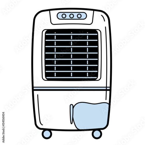 Stylish Evaporative Cooler Design Perfect for Summer Branding Projects and Home Appliance Icons