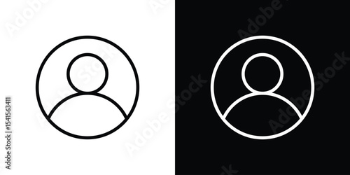 Canvas Print Account icon design. simple stroke line vector icon set