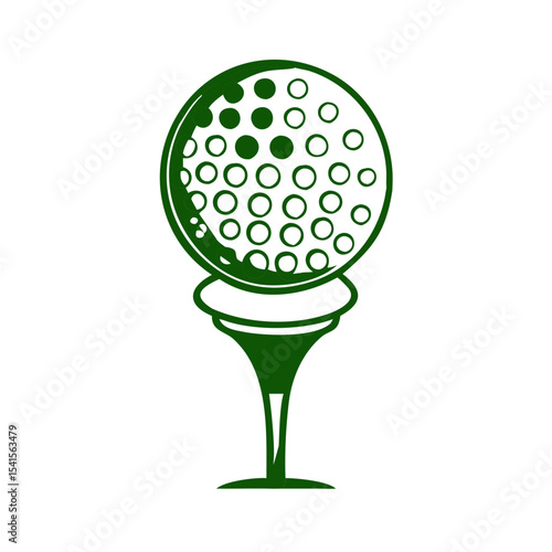 Golf ball on tee icon 