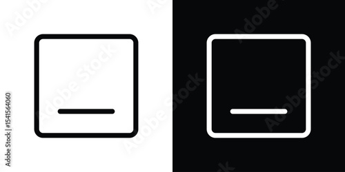 Window Minimize icon design. simple stroke line vector icon set