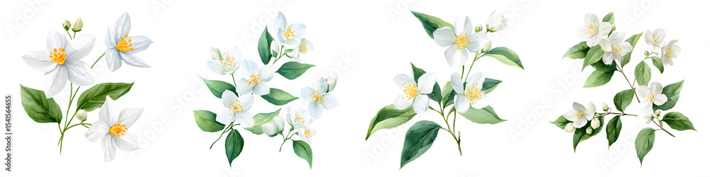 Fototapeta premium Delicate white flowers in a natural setting