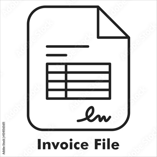 Invoice File Outline Icon