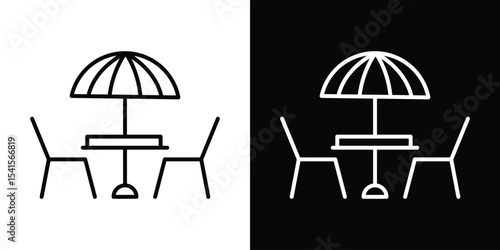 Terrace icon design. simple stroke line vector icon set