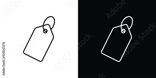 Tag icon design. simple stroke line vector icon set