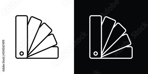 Swatchbook icon design. simple stroke line vector icon set