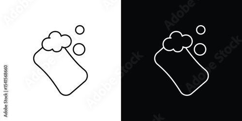 Soap icon design. simple stroke line vector icon set