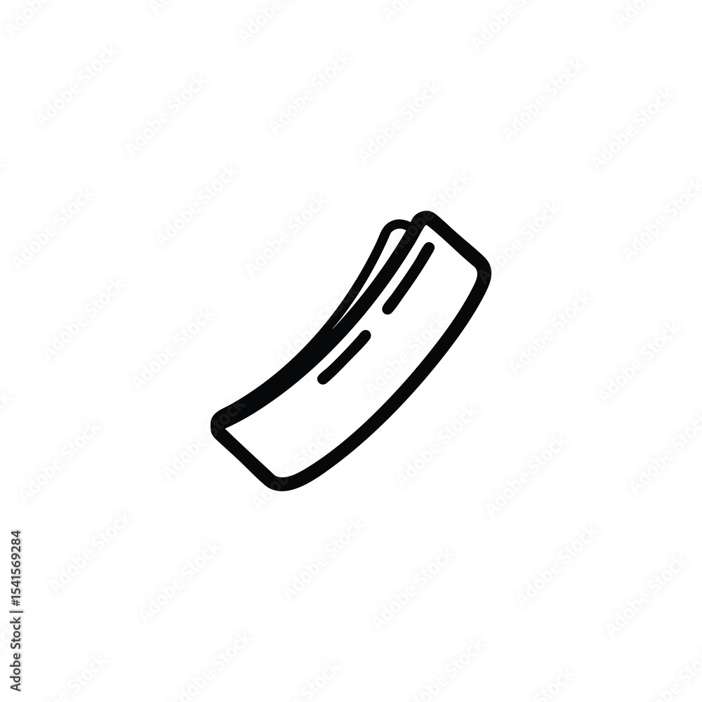 Rubber Material Abstract Bend Icon Rubber Material Abstract Bend Icon
