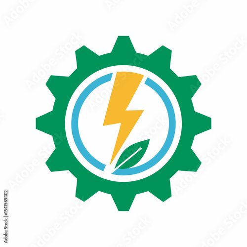 vector illustration of a green award medal