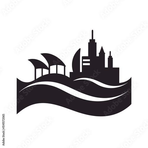 Subsurface Habitat Ring Silhouette Illustration