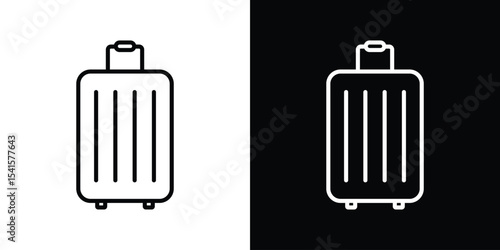 Luggage icon design. simple stroke line vector icon set