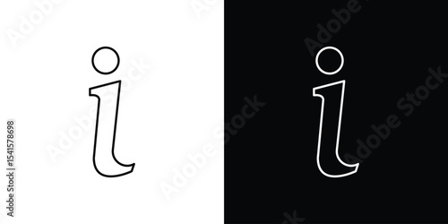 Info icon design. simple stroke line vector icon set