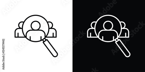 Hiring icon design. simple stroke line vector icon set