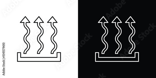 Heat icon design. simple stroke line vector icon set
