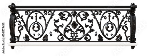 Ornate black metal railing (1)