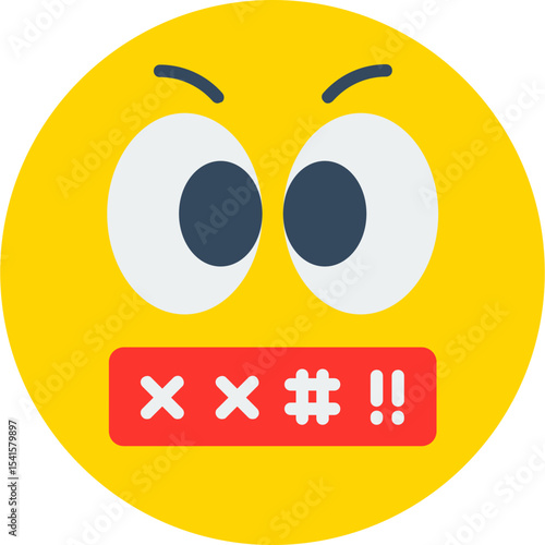 Swearing Vector Icon Design