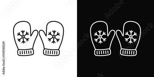 Gloves icon design. simple stroke line vector icon set