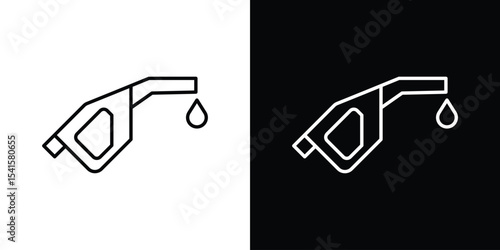 Fuel icon design. simple stroke line vector icon set