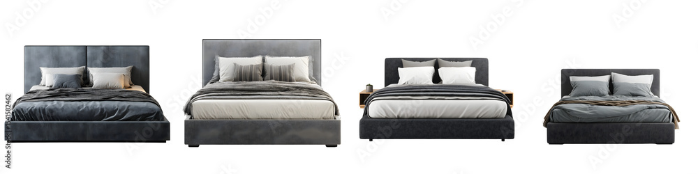 Obraz premium A collection of contemporary luxurious bedroom furniture designs
