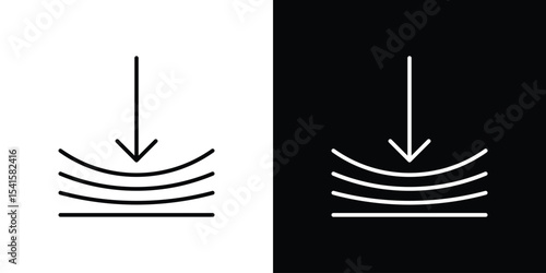 Elastic icon design. simple stroke line vector icon set
