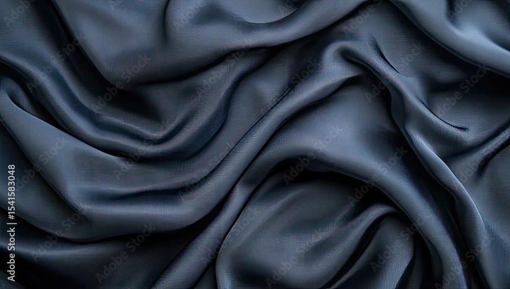 Dark gray, draped fabric texture Dark gray, draped fabric texture