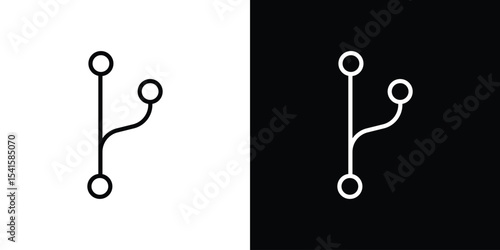 Code branch icon design. simple stroke line vector icon set