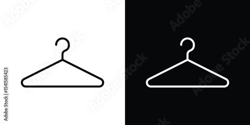 Clothes hanger icon design. simple stroke line vector icon set