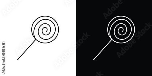 Candy icon design. simple stroke line vector icon set