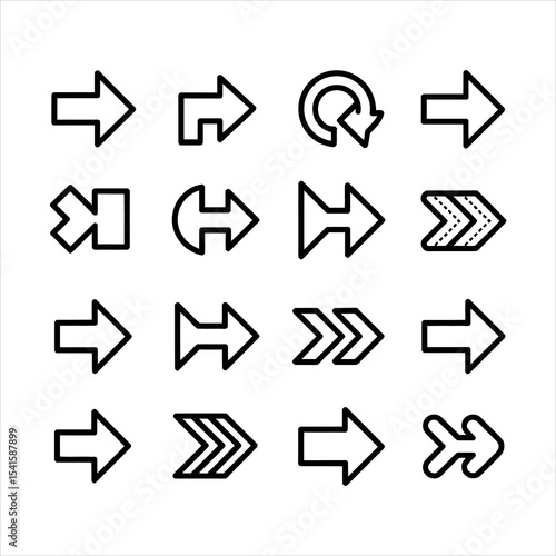 Free Download arrow icons set isolated - GFXLoad