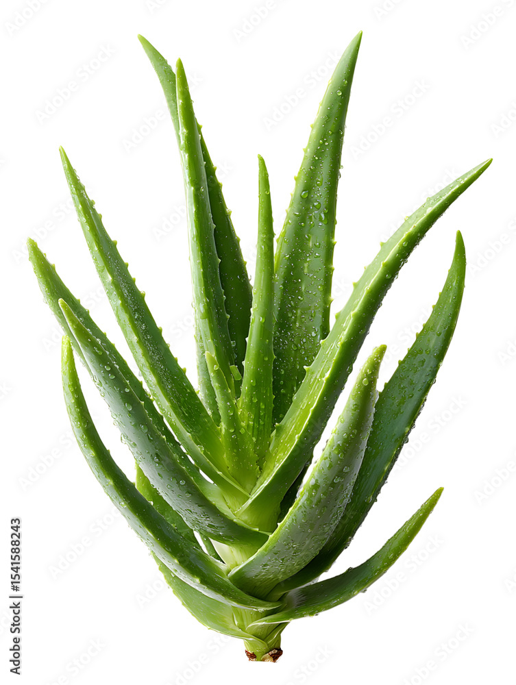 Obraz premium Radiant Aloe Vera Plant Exhibiting Health and Beauty on a transparent background