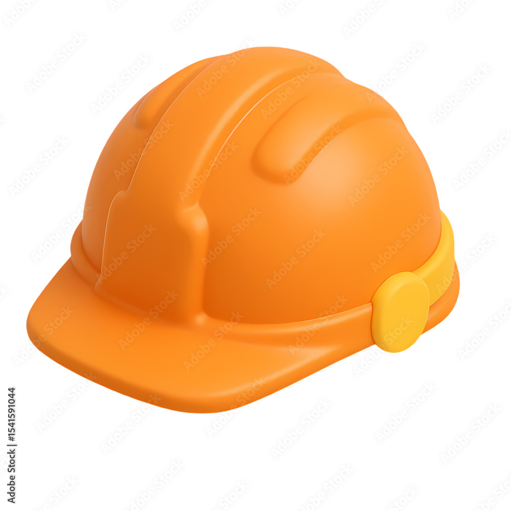 Fototapeta premium yellow helmet isolated on white