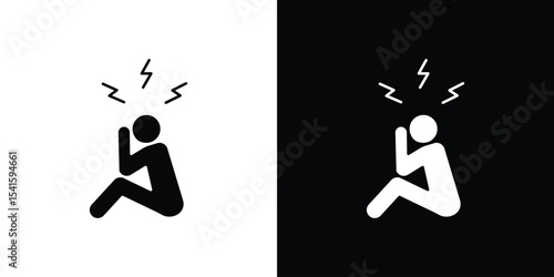Anxiety or stress icon Vector scalable graphics