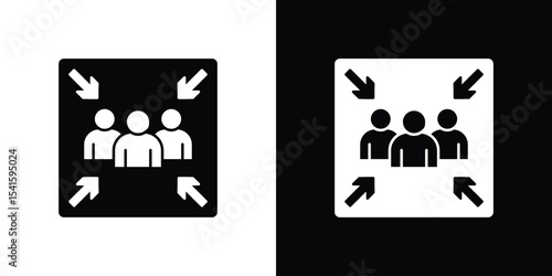 Assembly point icon Vector scalable graphics