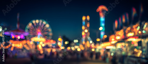 Carnival midway with blurred background