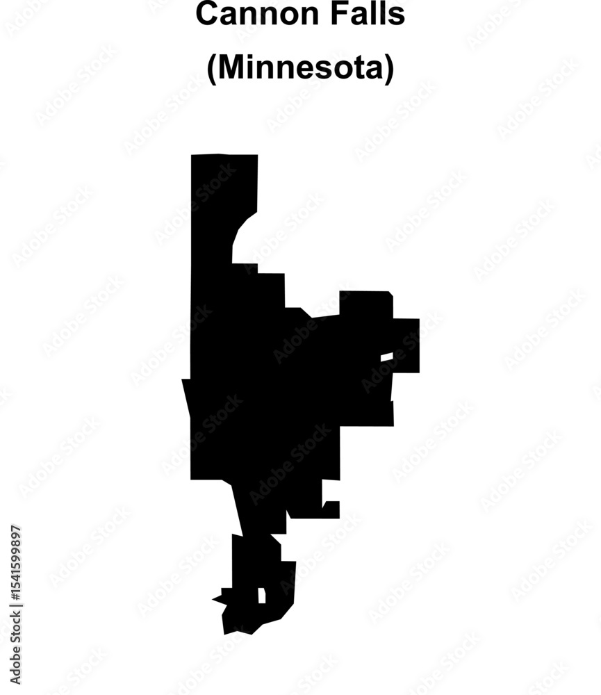 Cannon Falls (Minnesota) blank outline map Cannon Falls (Minnesota) blank outline map