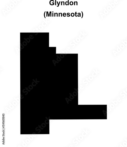 Glyndon (Minnesota) blank outline map