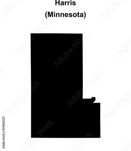 Harris (Minnesota) blank outline map