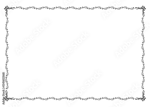 Decorative vintage frame corner template ornament art