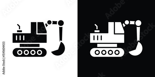 Excavator icon Vector scalable graphics