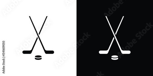 Hockey sticks icon Vector scalable graphics