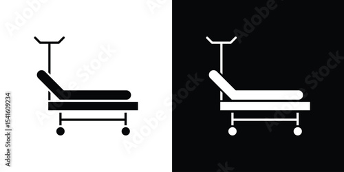 Hospital bed icon Vector scalable graphics
