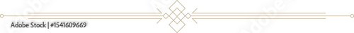 Art deco golden retro divider, border. Line frame vintage geometry gold elegant decoration.