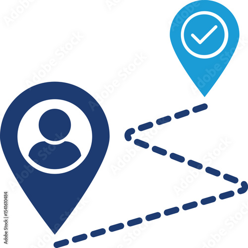 Customer journey icon, vector design