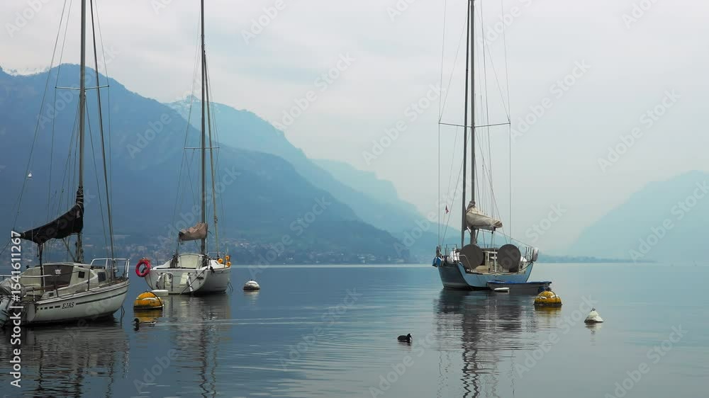 Yachts at Lake Como, Italy Yachts at Lake Como, Italy
