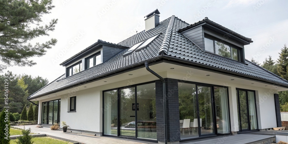 Fototapeta premium Contemporary sloped roof 