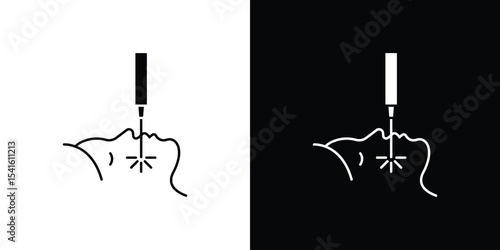 Laser anti aging beauty icon Vector scalable graphics