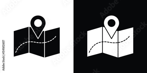 Map icon Vector scalable graphics