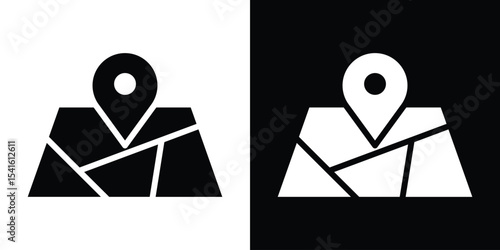 Map icon Vector scalable graphics