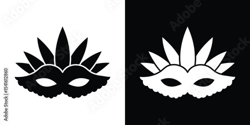 Mask for brazil carnival celebration icon Vector scalable graphics
