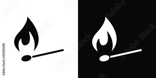 Match fire icon Vector scalable graphics